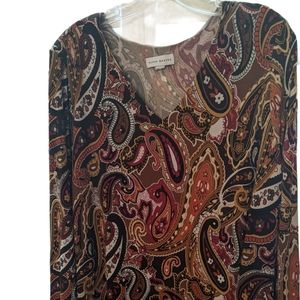 Susan Graver Printed Liquid Knit Tiered Top